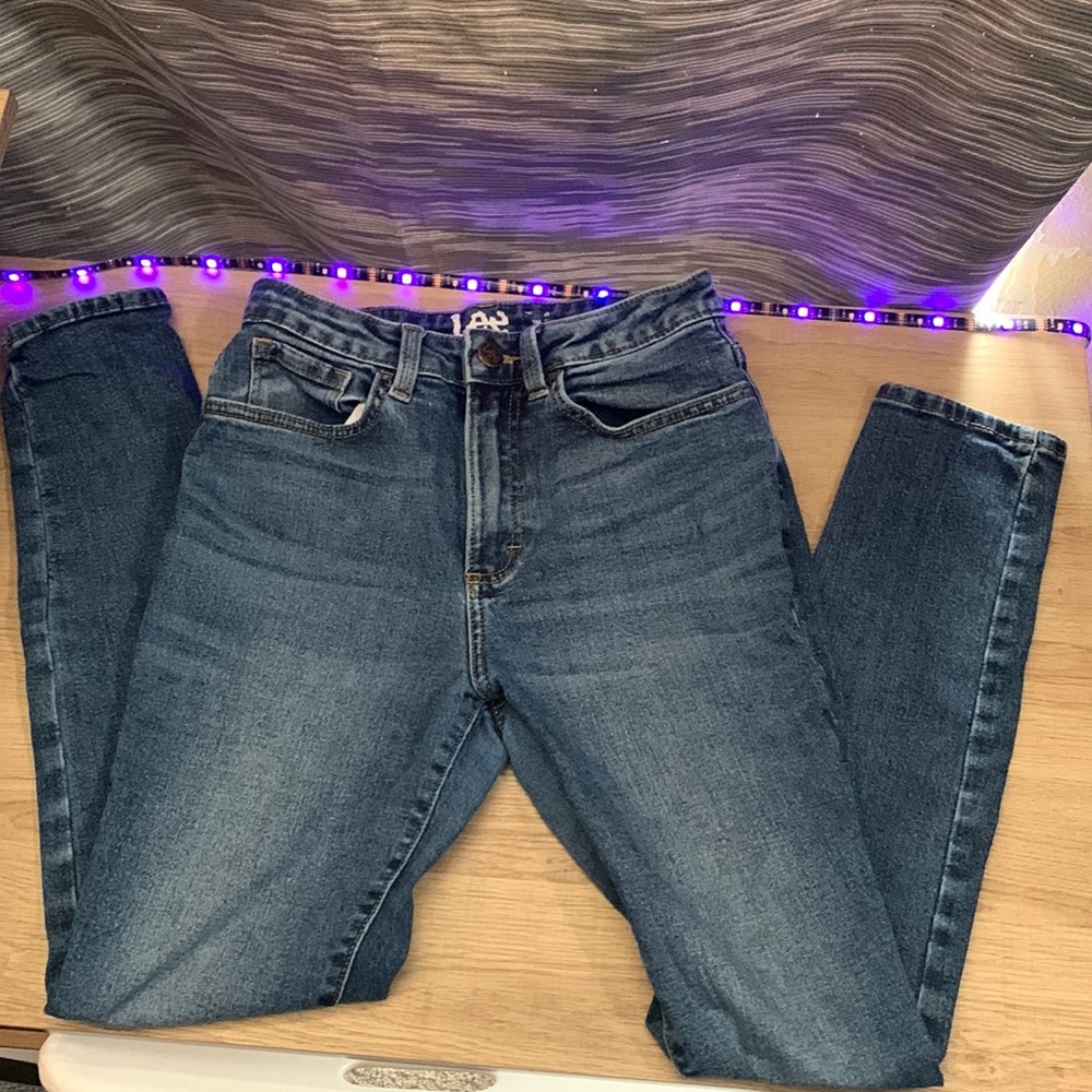 Lee jeans. Worn a lot.  But still good.
